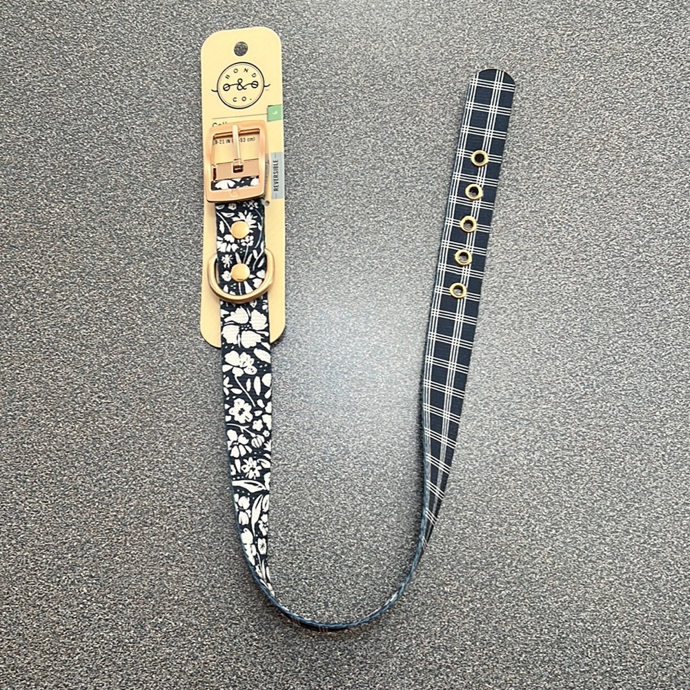 Bond & Co Reversible Dog Collar NWT